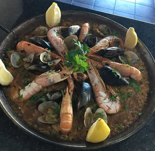 Paella de marisco en Torredembarra