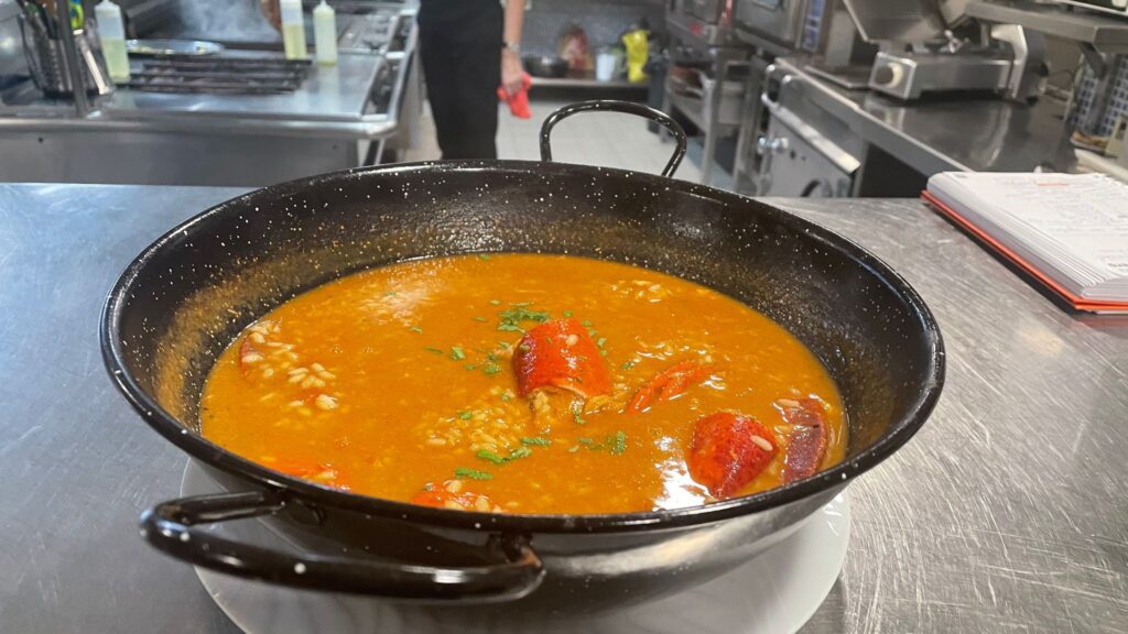 arroz caldoso de bogavante en Comarruga El Vendrell